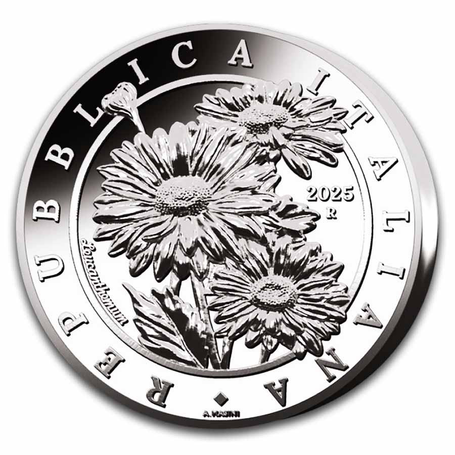 2025 Italy 1 oz Silver Flora and Fauna BU - The Daisy (Abrasions